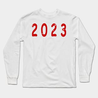 Numeral 2023, 2023,  new year, number 2023, number one, new year gift, 2023 gift, 2023 design, date, new year 2023, 2023 new year Long Sleeve T-Shirt